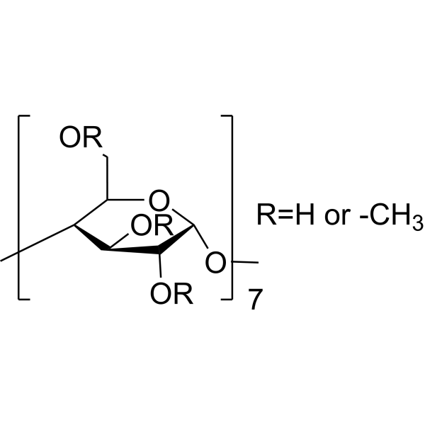 Methyl-β-cyclodextrin Estructura química