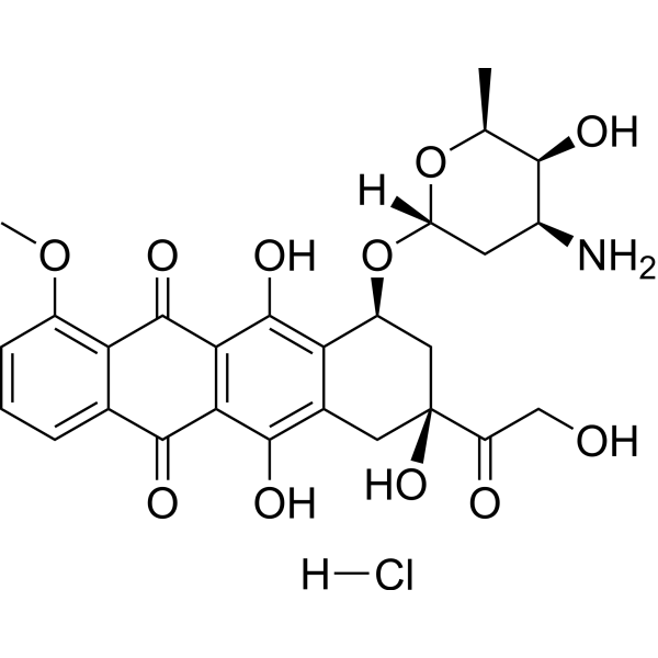 Doxorubicin hydrochloride Estructura química