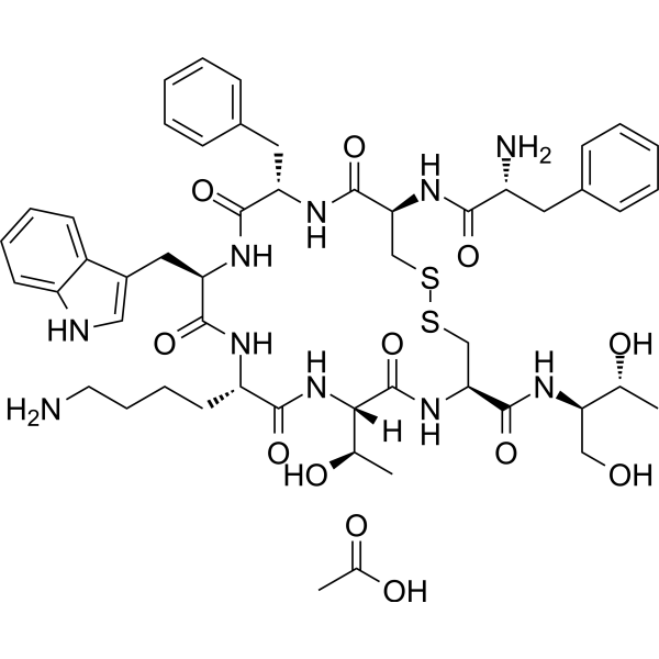 Octreotide acetate Estructura química