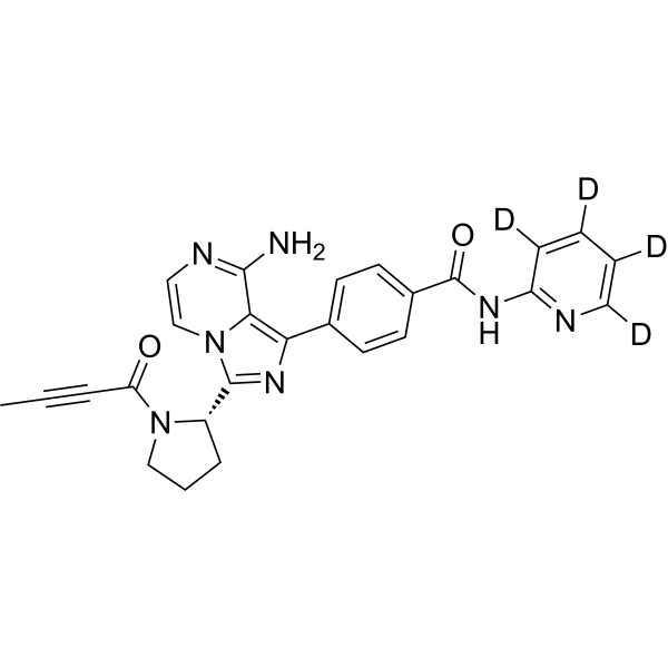 Acalabrutinib-d<sub>4</sub> Estructura química