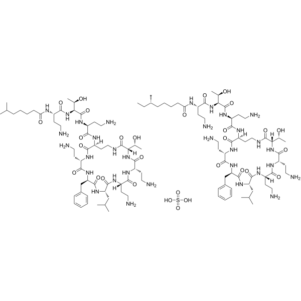 Polymyxin B Sulfate Estructura química