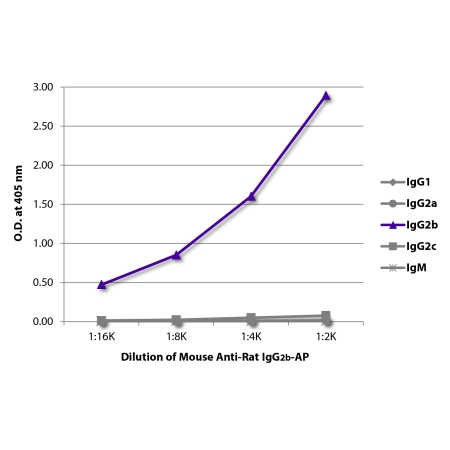 Purified rat IgG1, IgG2a, IgG2b, IgG2c, and IgM