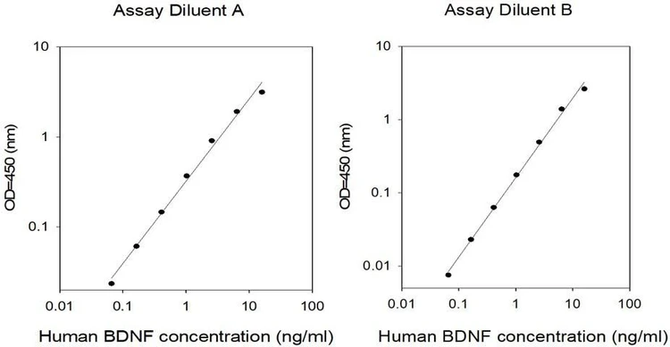 Human BDNF ELISA Kit Standard Curve