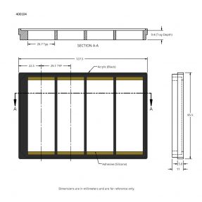400104 slide image tray drawing
