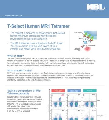 Brochure: T-Select Human MR1 Tetramer